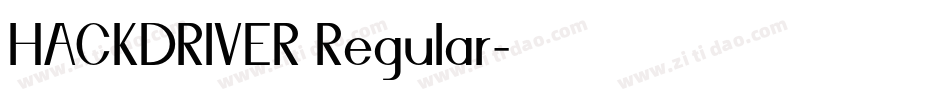 HACKDRIVER Regular字体转换